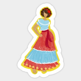 Mexicana Dress 1 Sticker